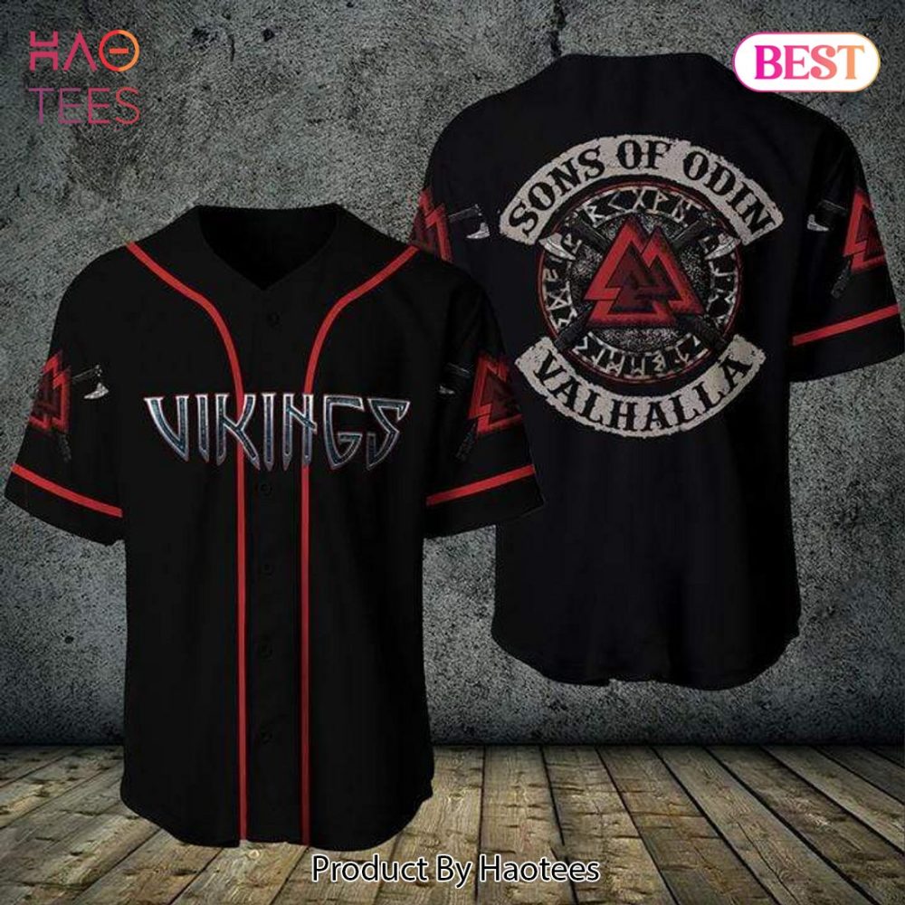 Viking Baseball Jersey - Sons Of Odin Valhalla Design - Bold Norse Style