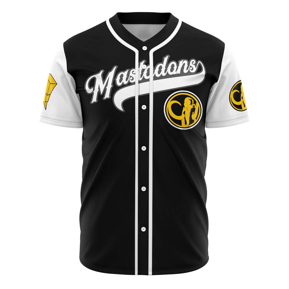 Stylish Black &amp; White Baseball Jersey - Mastodons Design, Comfortable &amp; Trendy Sportswear