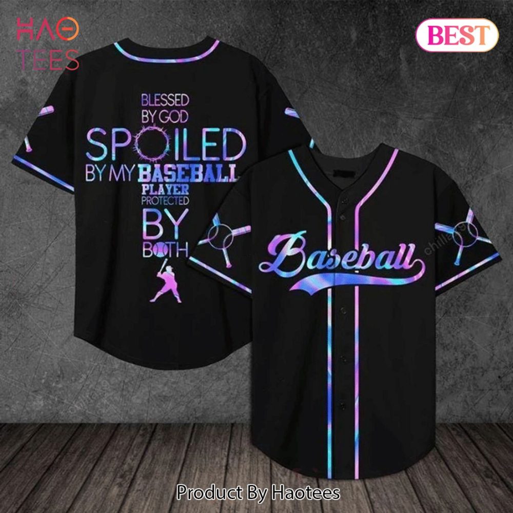 Stylish Baseball Jersey - Blessed &amp; Spoiled Design For Sports Fans