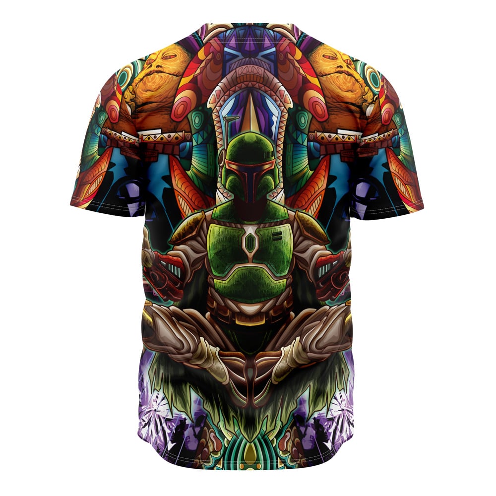 Trippy Boba Fett Star Wars Baseball Jersey Without Piping