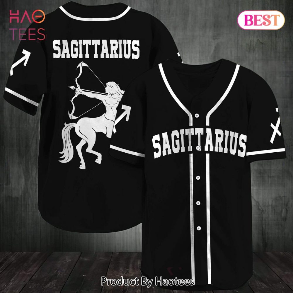 Sagittarius Zodiac Baseball Jersey – Stylish Black Unisex Tee For Astrology Lovers