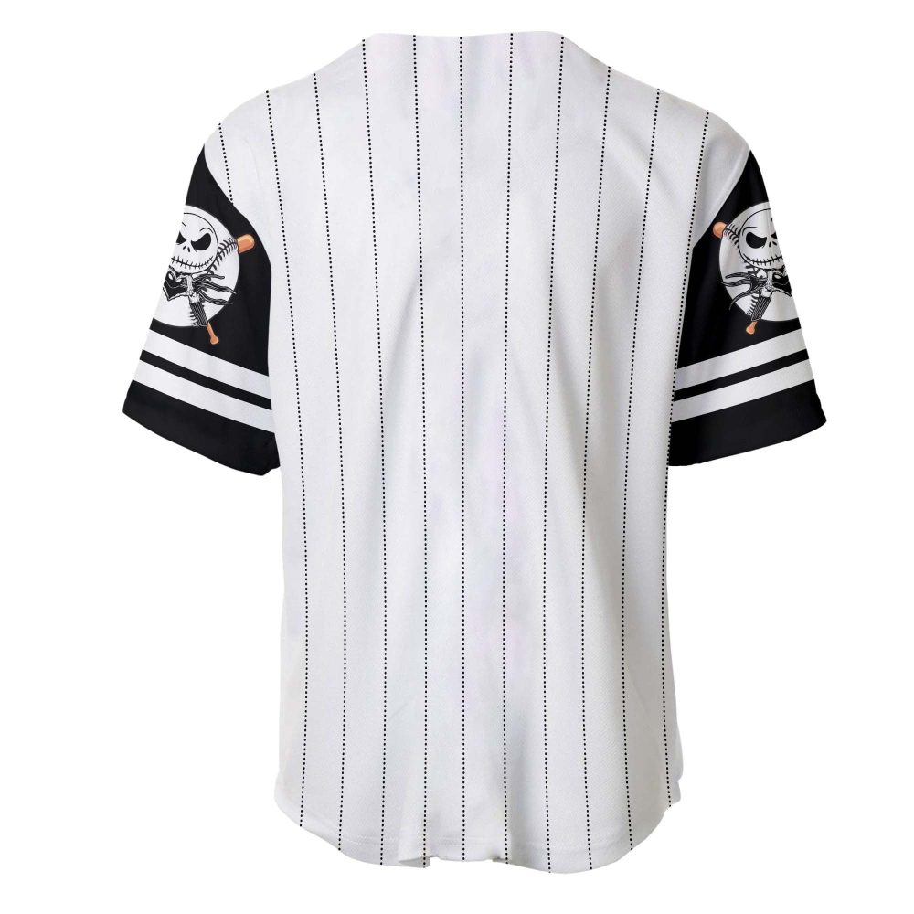 Jack Skellington Baseball Jersey – Unique Striped Sporty Tee For Fans , Limited Edition