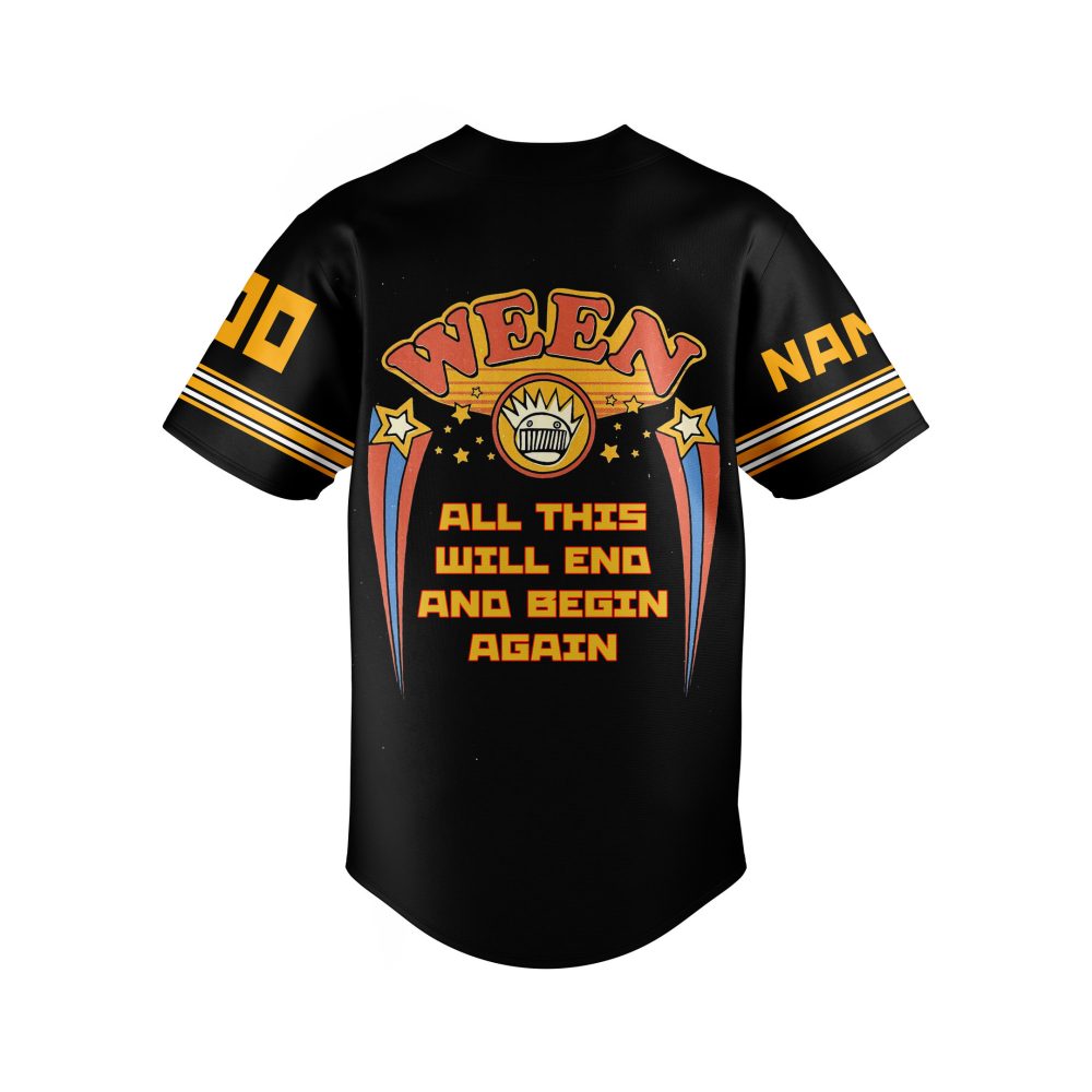 Celebrate 40 Years Of Ween - Limited Edition Jersey 1984-2024 , Unisex Black Jersey Tee