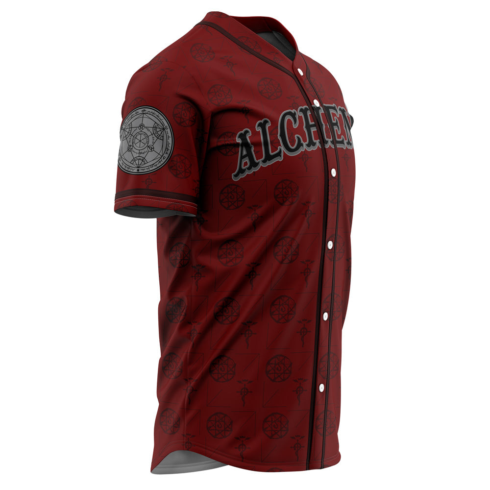 Unisex Red Alchemist Baseball Jersey - Anime Inspired, Casual Streetwear Top