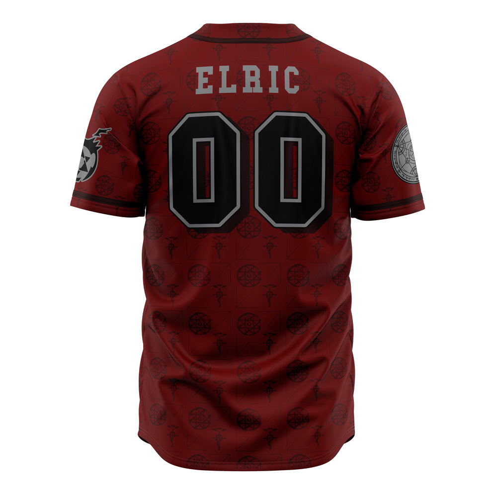 Unisex Red Alchemist Baseball Jersey - Anime Inspired, Casual Streetwear Top