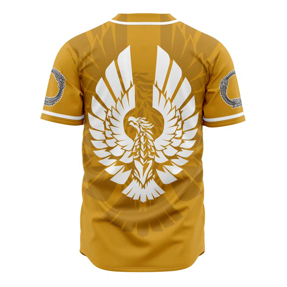 Stylish Gold Baseball Jersey With Unique Embroidery – Perfect For Sports Fans &amp; Collectors
