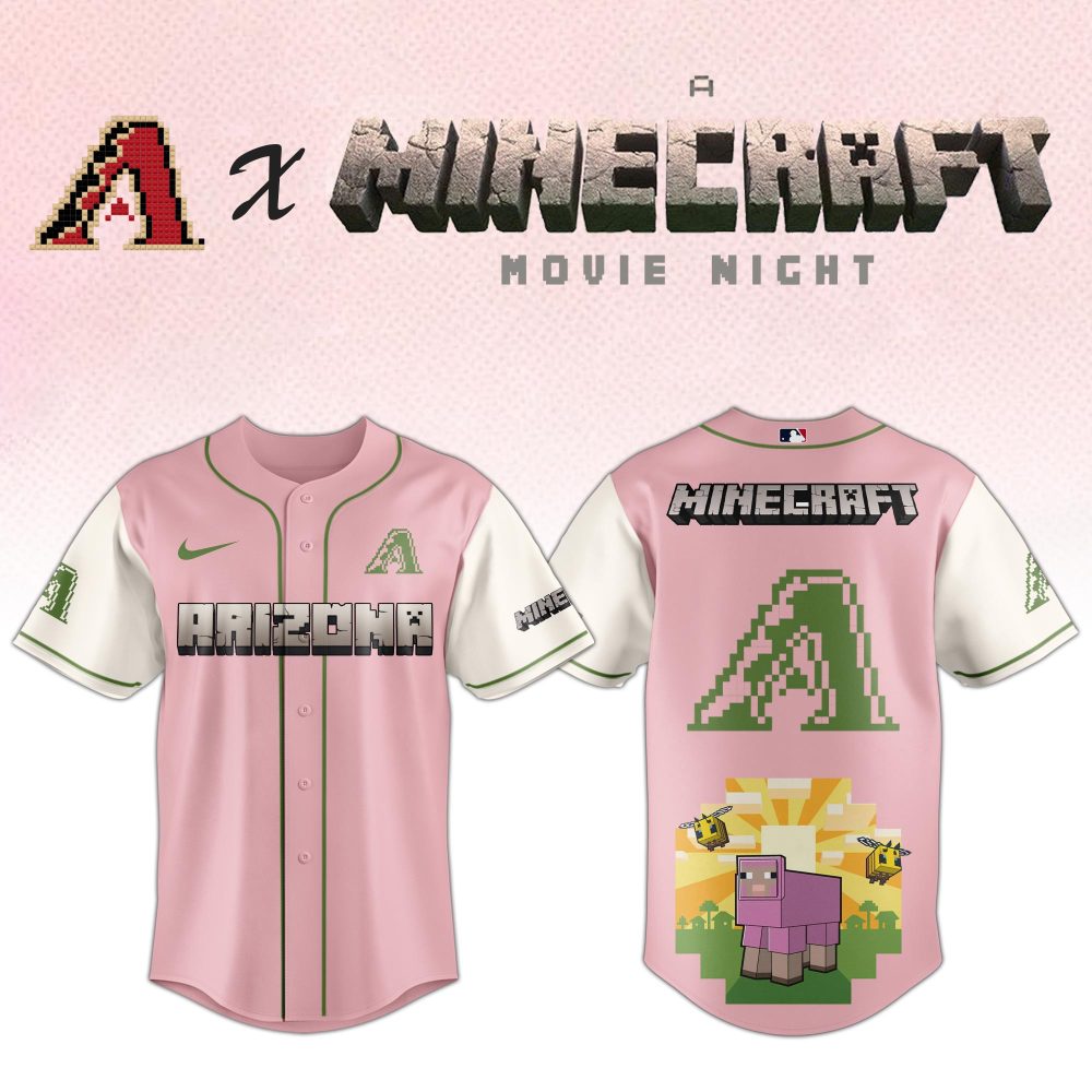 Limited Edition Arizona X Minecraft Pink Jersey - Perfect For Fans &amp; Collectors!