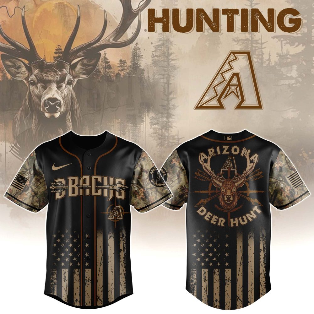 Arizona Deer Hunt Camo Baseball Jersey - Perfect For Hunting &amp; Outdoor Enthusiasts