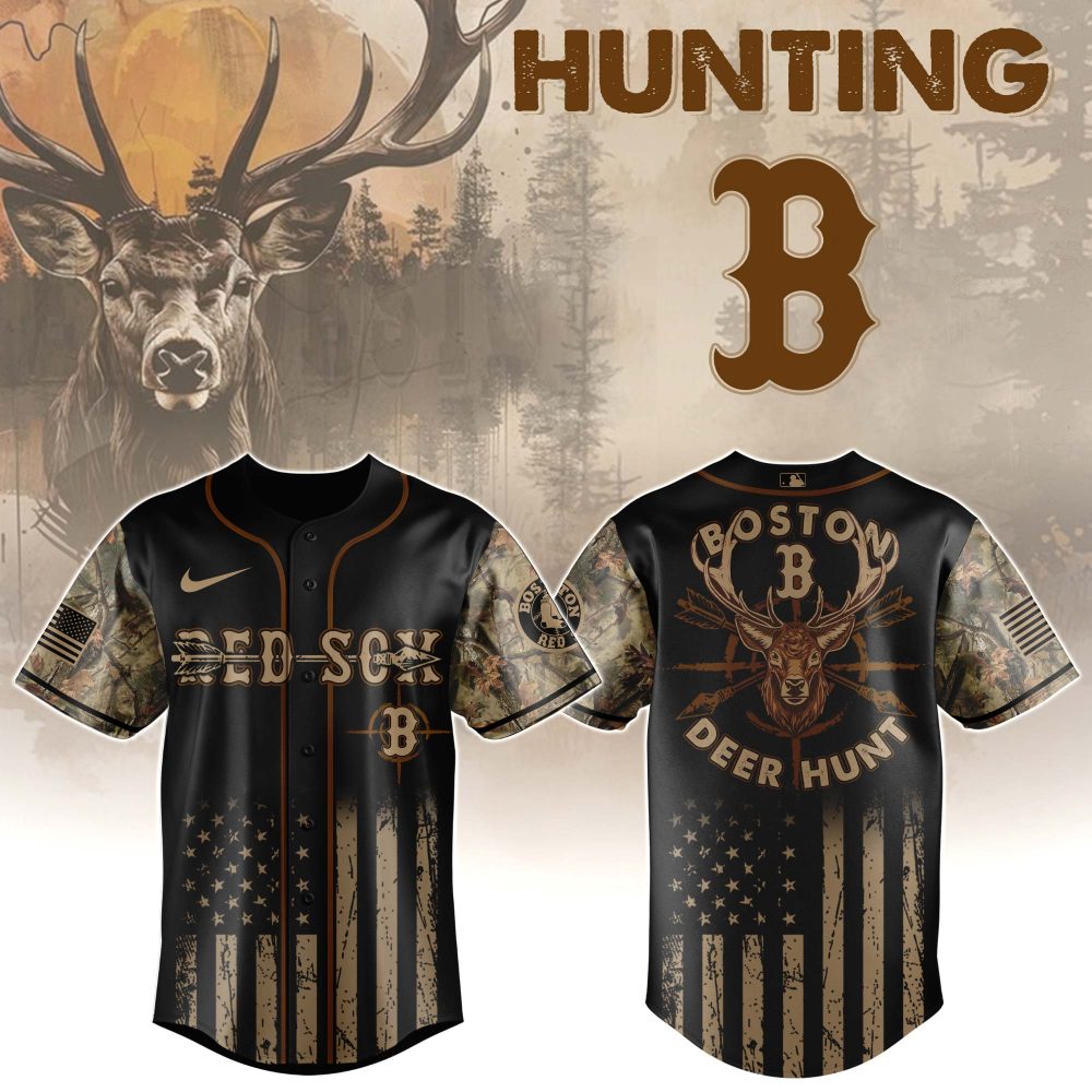 Boston Deer Hunt Camo Baseball Jersey - Limited Edition Sportswear Apparel