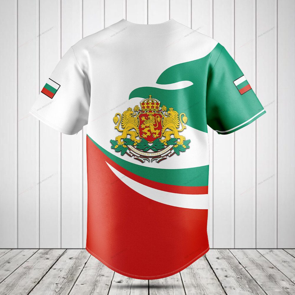 Stylish Bulgaria Flag Baseball Jersey – Patriotic Sportswear For Fans