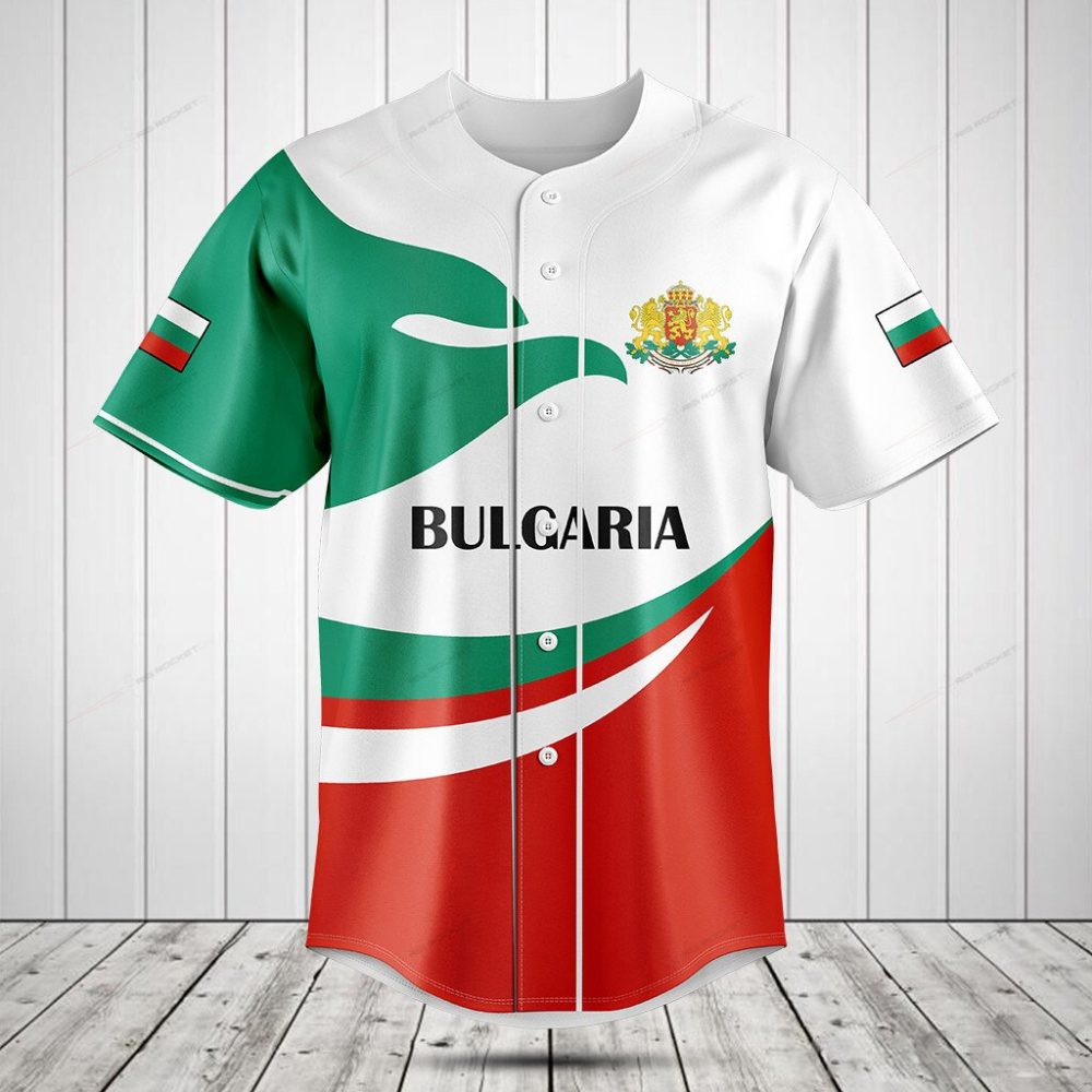 Stylish Bulgaria Flag Baseball Jersey – Patriotic Sportswear For Fans