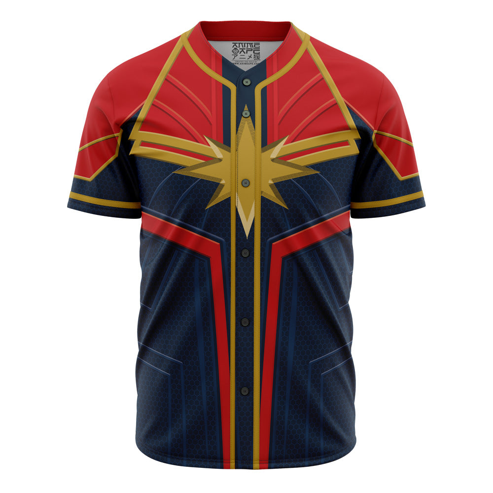 Unleash Your Superhero Style: Premium Red &amp; Blue Star Baseball Jersey - Limited Edition!