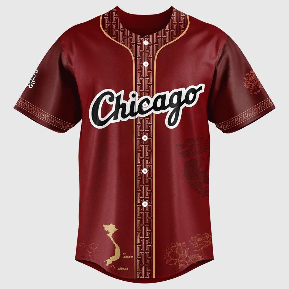 Celebrate Vietnamese Heritage: Limited Edition Chicago Baseball Jersey - Unique Design &amp; Premium Quality!