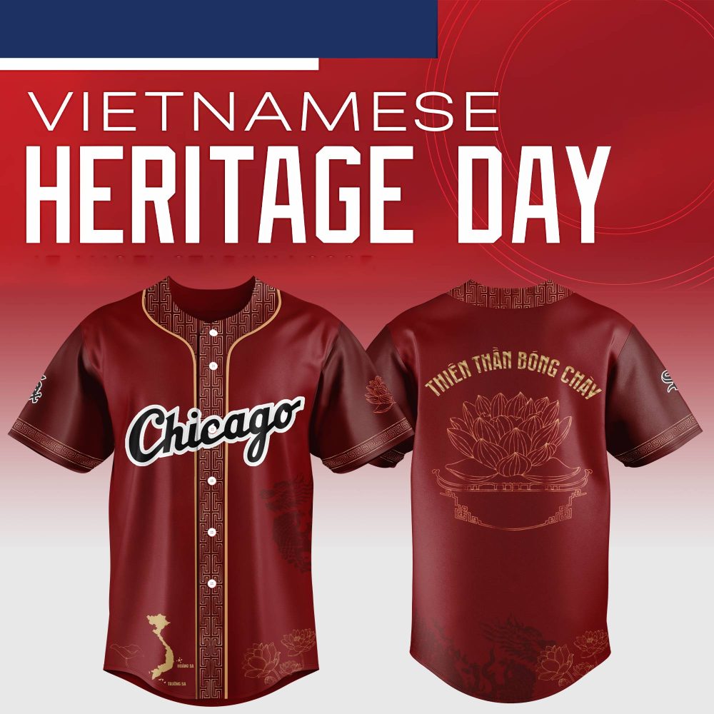 Celebrate Vietnamese Heritage: Limited Edition Chicago Baseball Jersey - Unique Design &amp; Premium Quality!