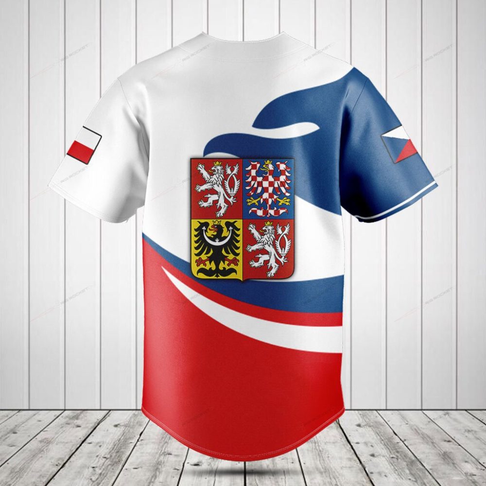 Czech Republic Flag Baseball Jersey - Stylish National Pride Sportswear