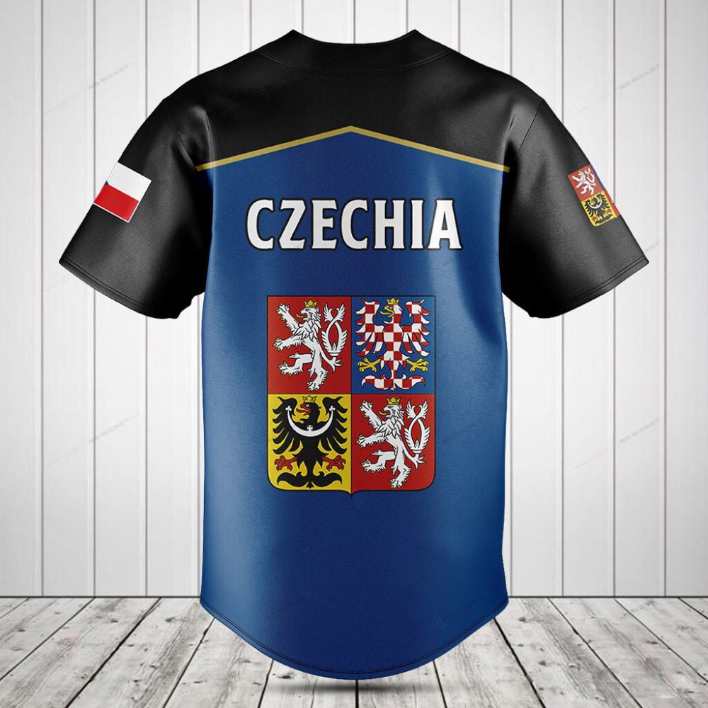 Stylish Czech Republic Flag Baseball Jersey - Unisex Sports Shirt For Fans