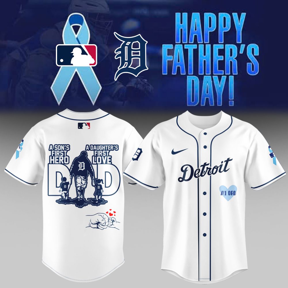 Celebrate Father'S Day: Detroit Baseball Fan Jersey - A Son'S Hero, A Daughter'S Love