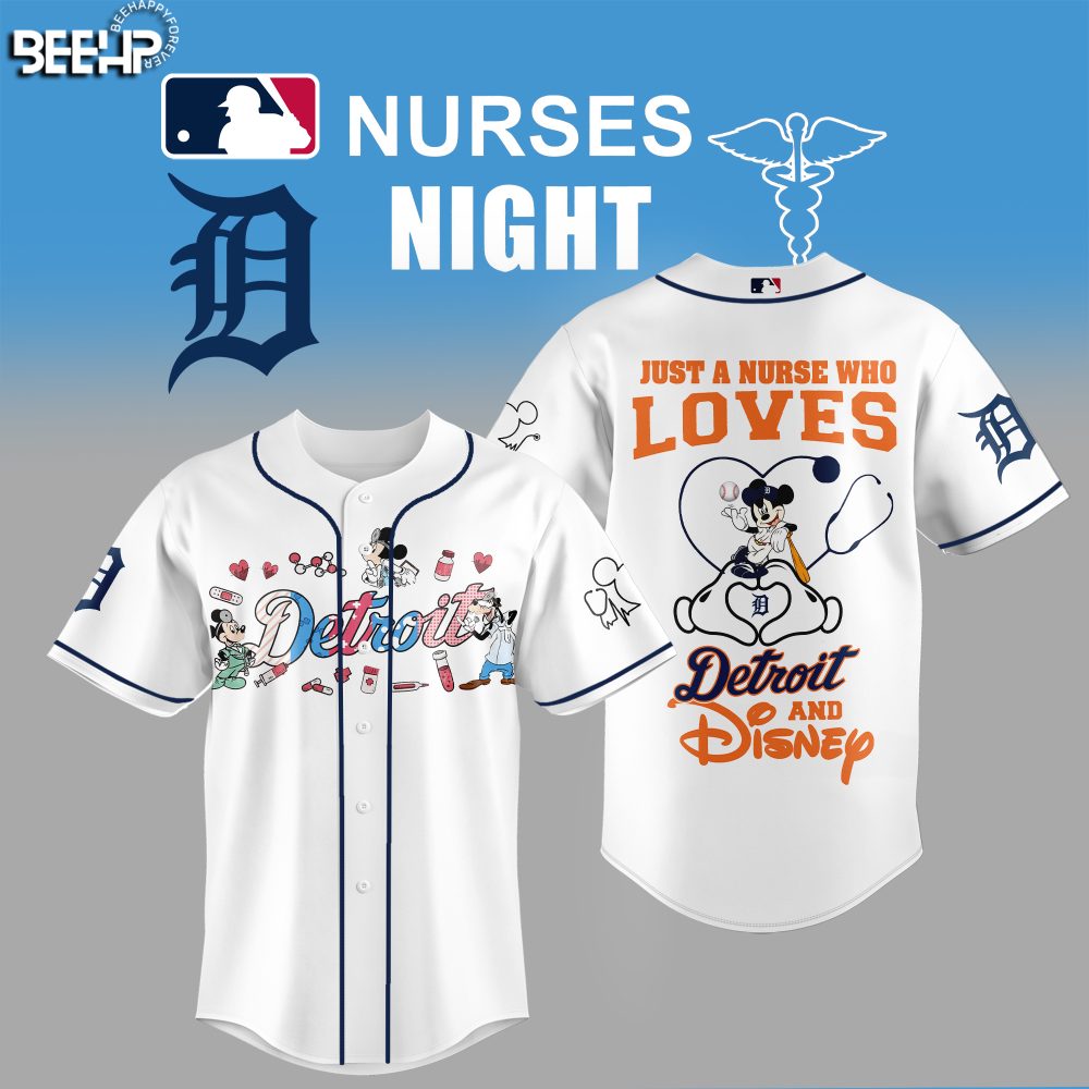 Detroit Nurses Night Disney Baseball Jersey – Perfect Gift For Disney &amp; Baseball Fans!
