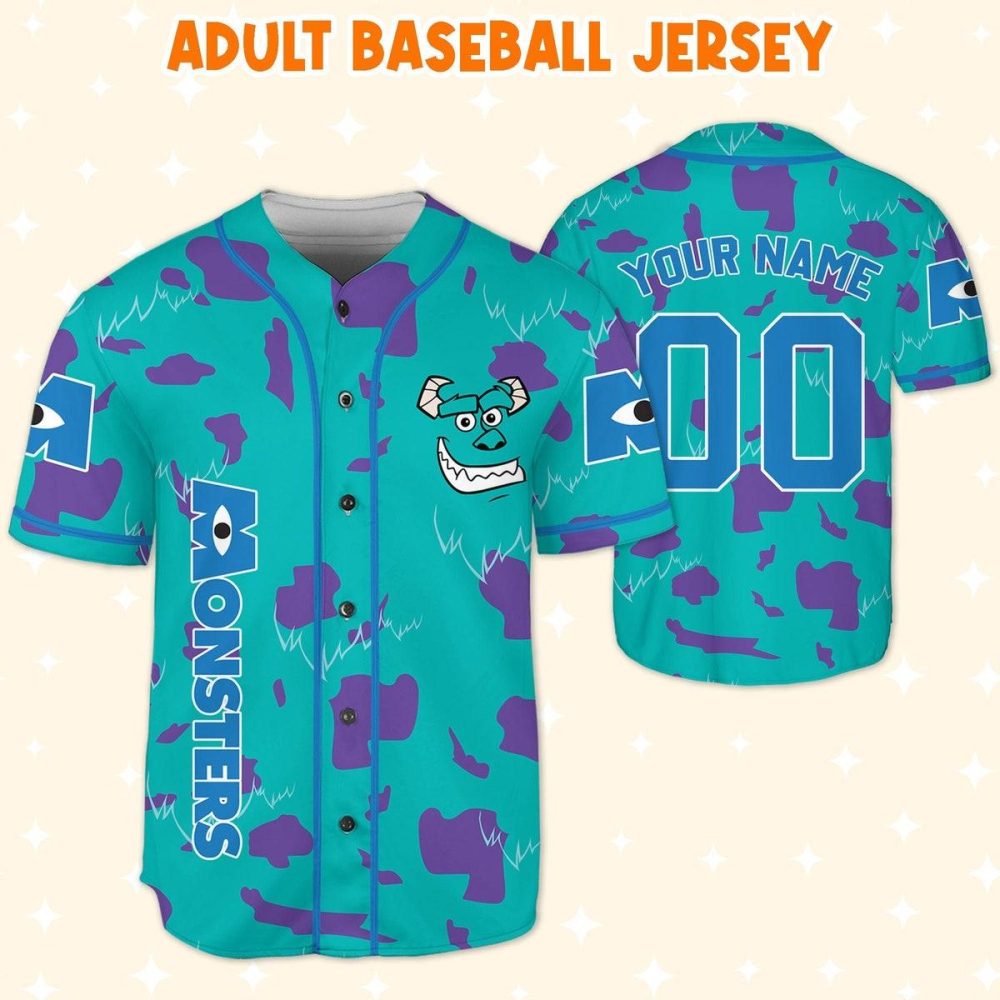 Colorful Monsters Kid'S Baseball Jersey – Fun, Durable Youth Sports Shirt