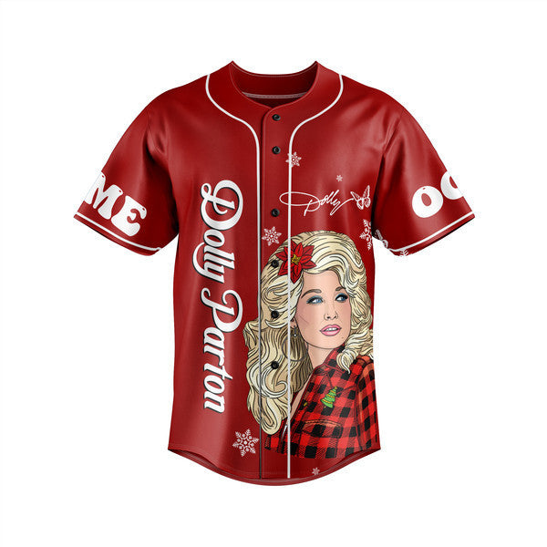 Holly Dolly Christmas Baseball Jersey – Festive Red, Perfect Holiday Gift!