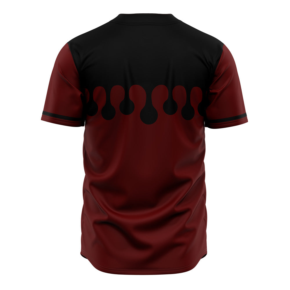 Stylish Red &amp; Black Baseball Jersey - Button-Up, Modern Design, Perfect For Casual Wear