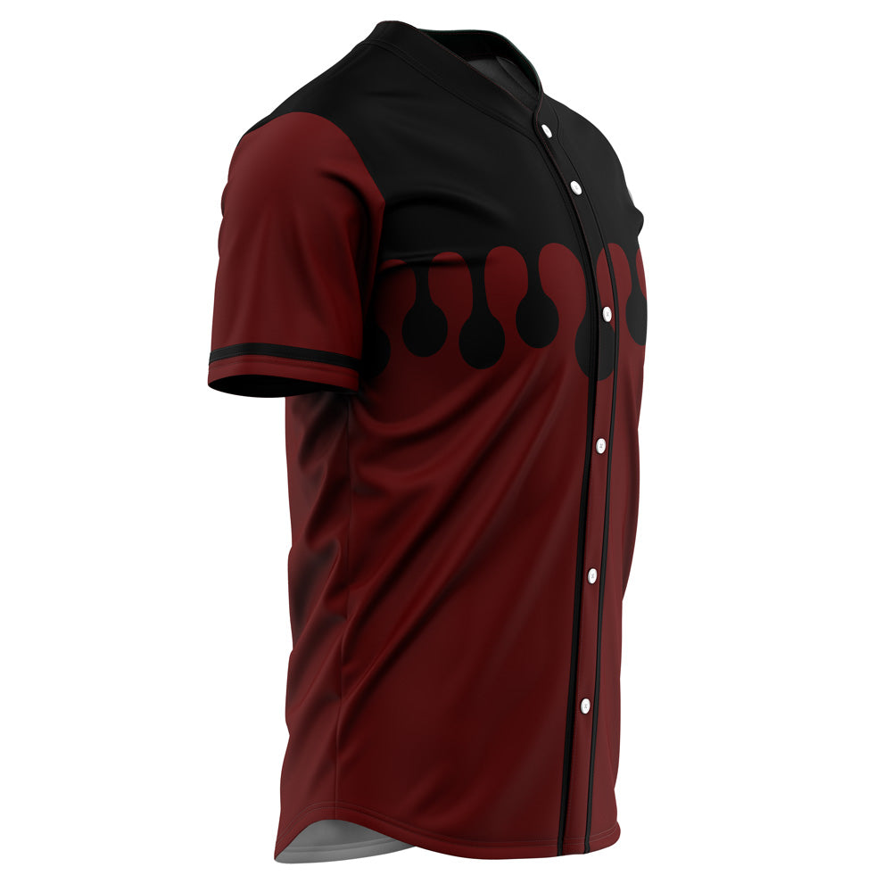 Stylish Red &amp; Black Baseball Jersey - Button-Up, Modern Design, Perfect For Casual Wear