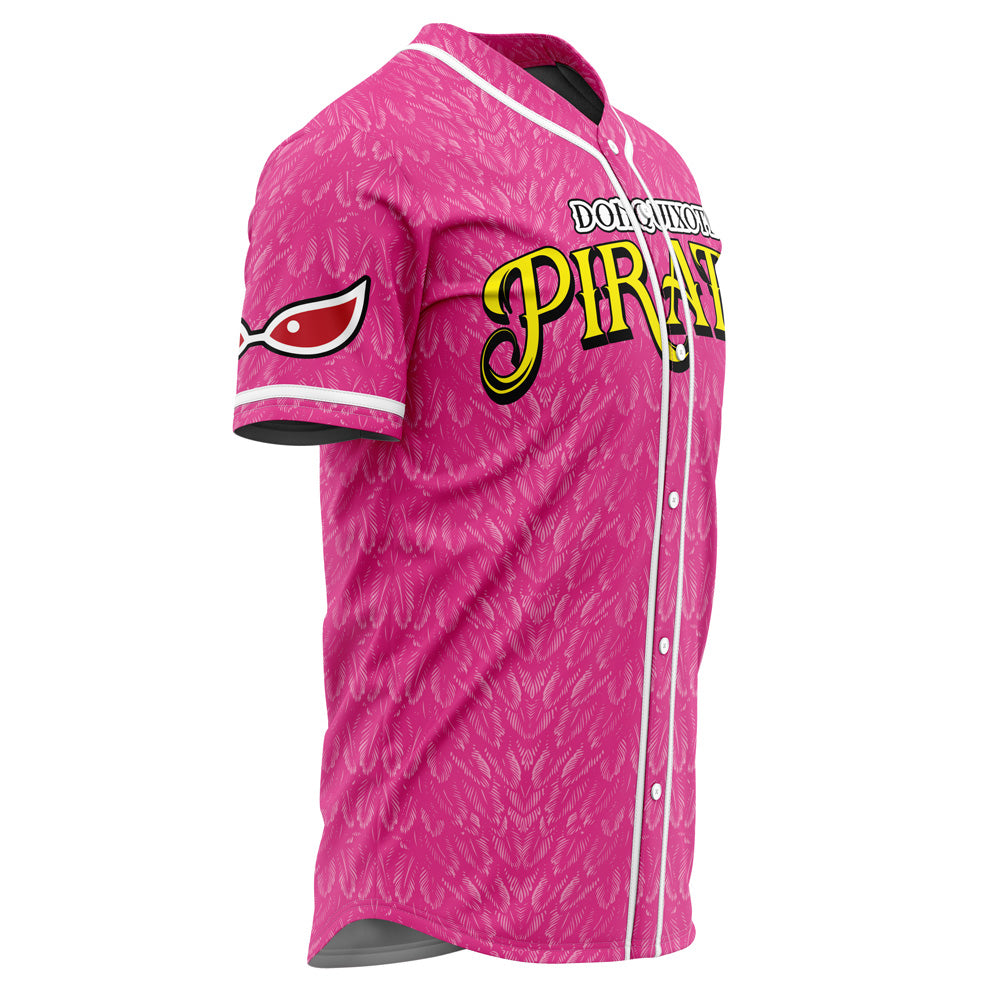 Vibrant Pink Pirate Baseball Jersey – Anime-Inspired, Unique Design, Unisex