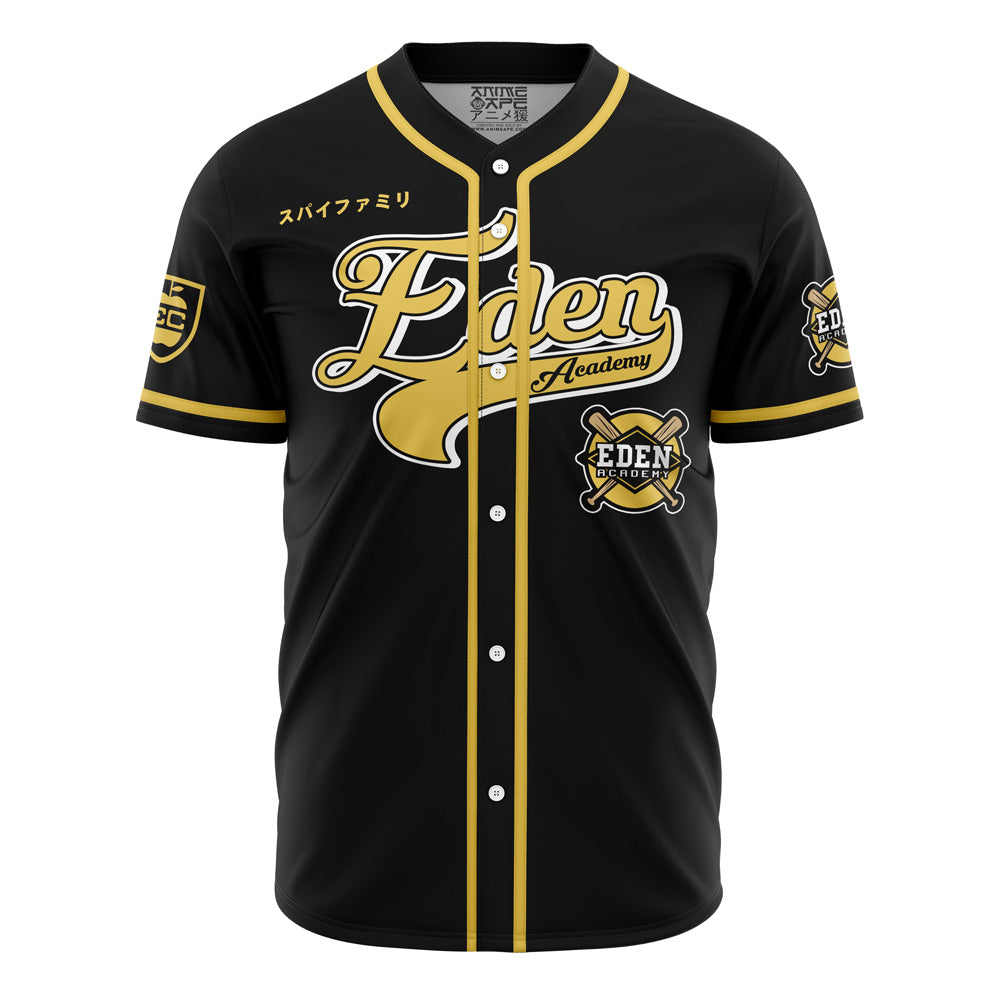 Stylish Eden Academy Baseball Jersey - Black &amp; Gold , Unisex Sportswear Top