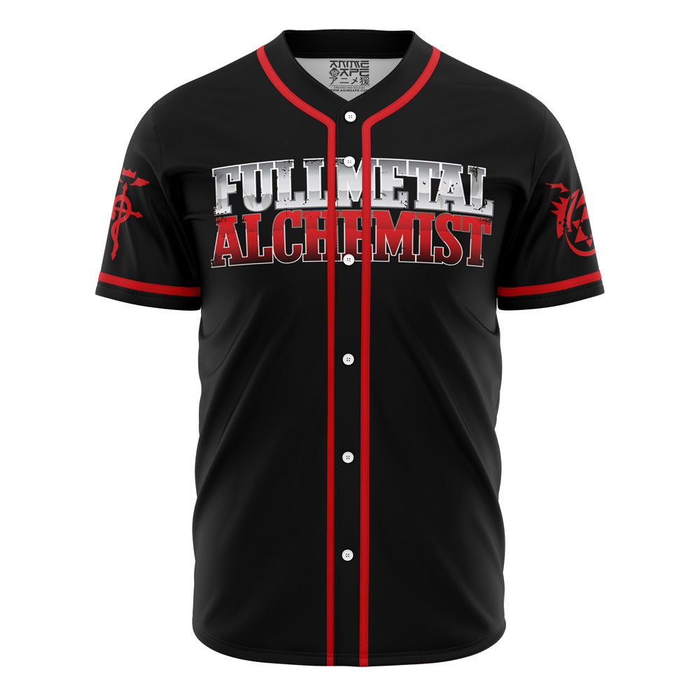 Fullmetal Alchemist Baseball Jersey - Anime Fan Apparel, Black &amp; Red Design