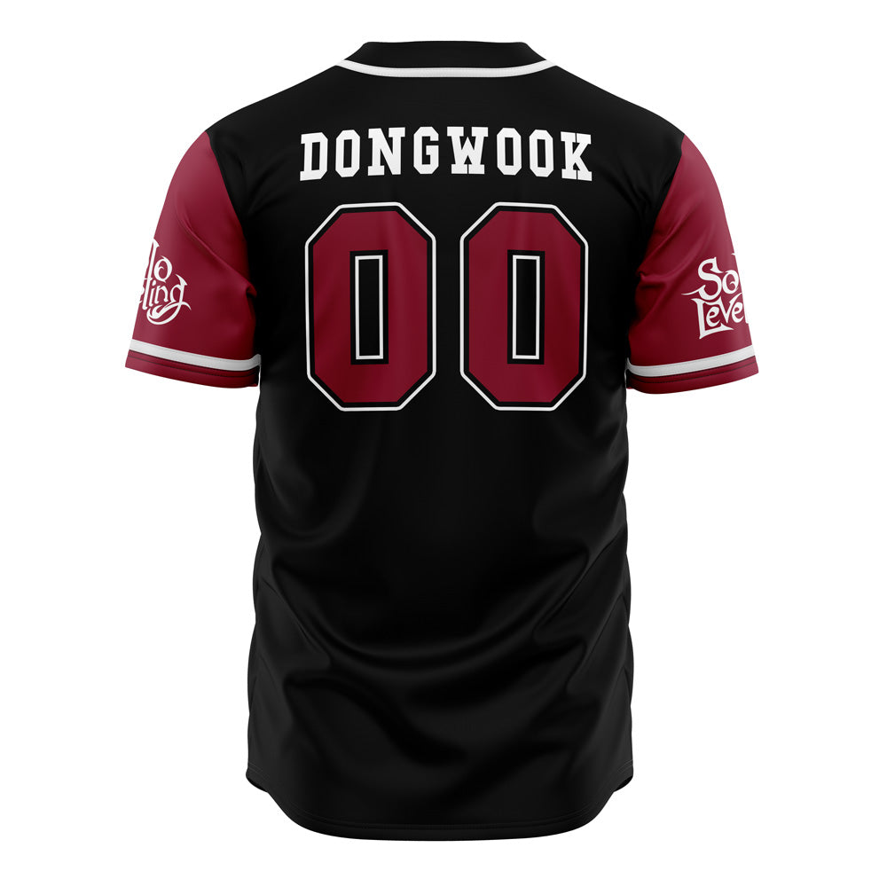 Stylish Black &amp; Burgundy Baseball Jersey - Fame Guild Design, Perfect For Sports &amp; Casual Wear