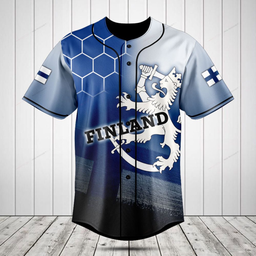 Stylish Finland Flag Baseball Jersey – Show Your Pride In Comfort &amp; Style!