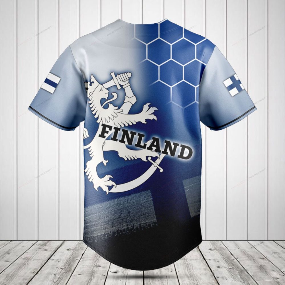 Stylish Finland Flag Baseball Jersey – Show Your Pride In Comfort &amp; Style!