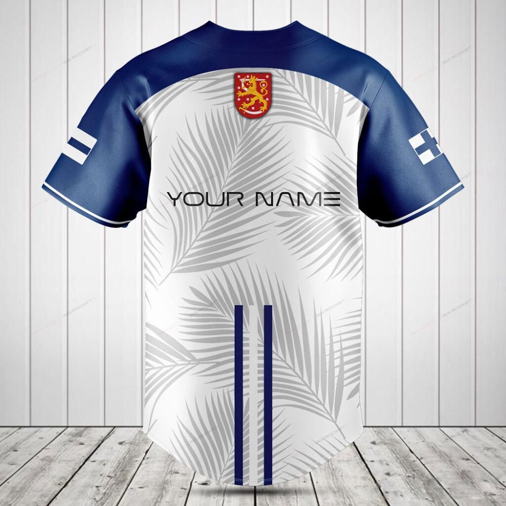 Stylish Finland Baseball Jersey – Men'S Short Sleeve Sports Shirt With Crest