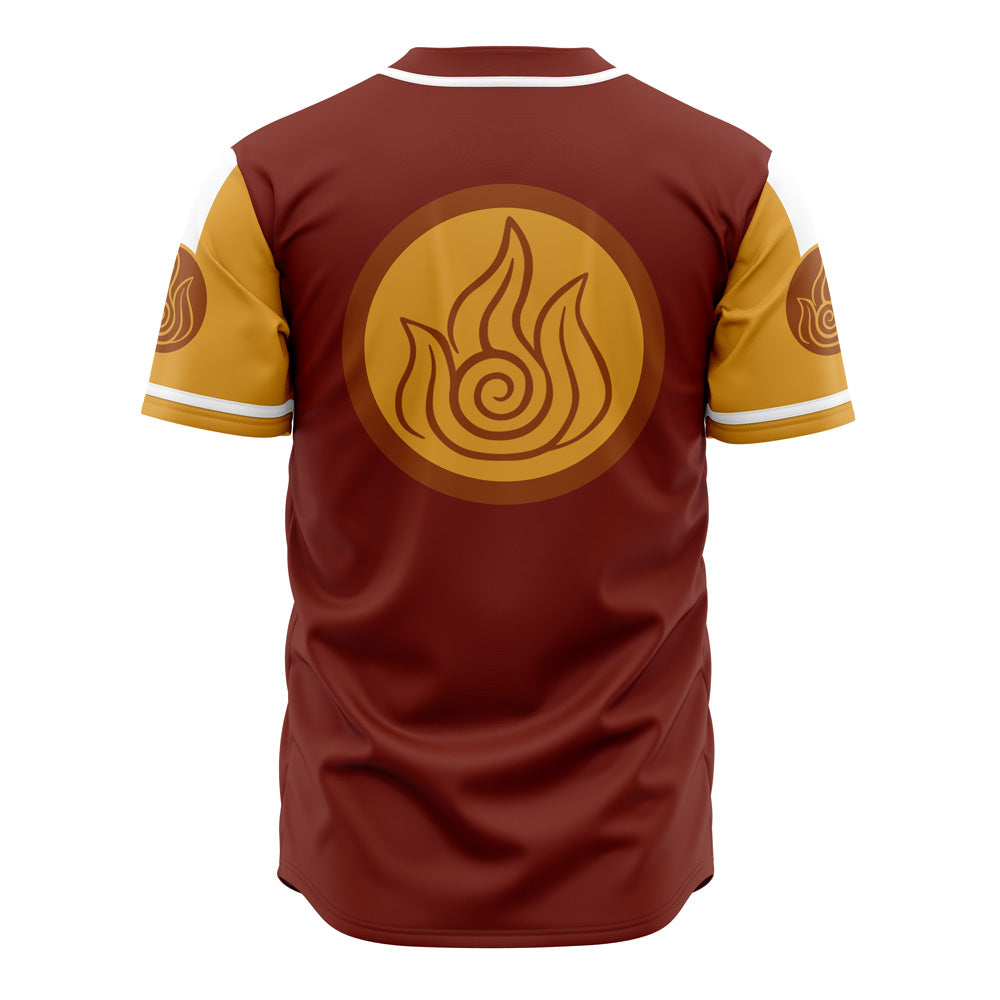 Firebenders Baseball Jersey - Stylish Anime Fan Apparel For Cosplay &amp; Casual Wear