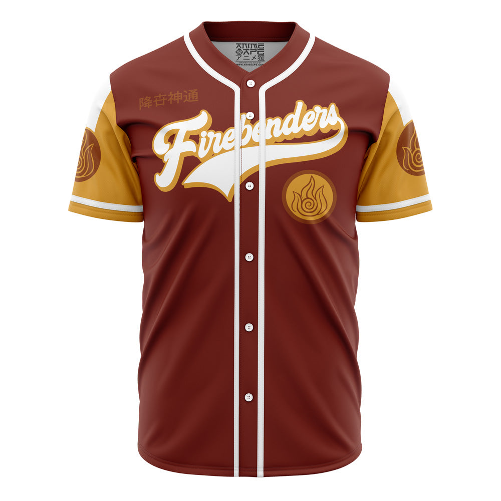 Firebenders Baseball Jersey - Stylish Anime Fan Apparel For Cosplay &amp; Casual Wear