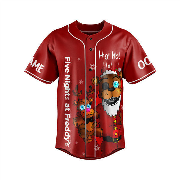 Festive Five Nights At Freddy'S Christmas Baseball Jersey – Perfect Holiday Gift!