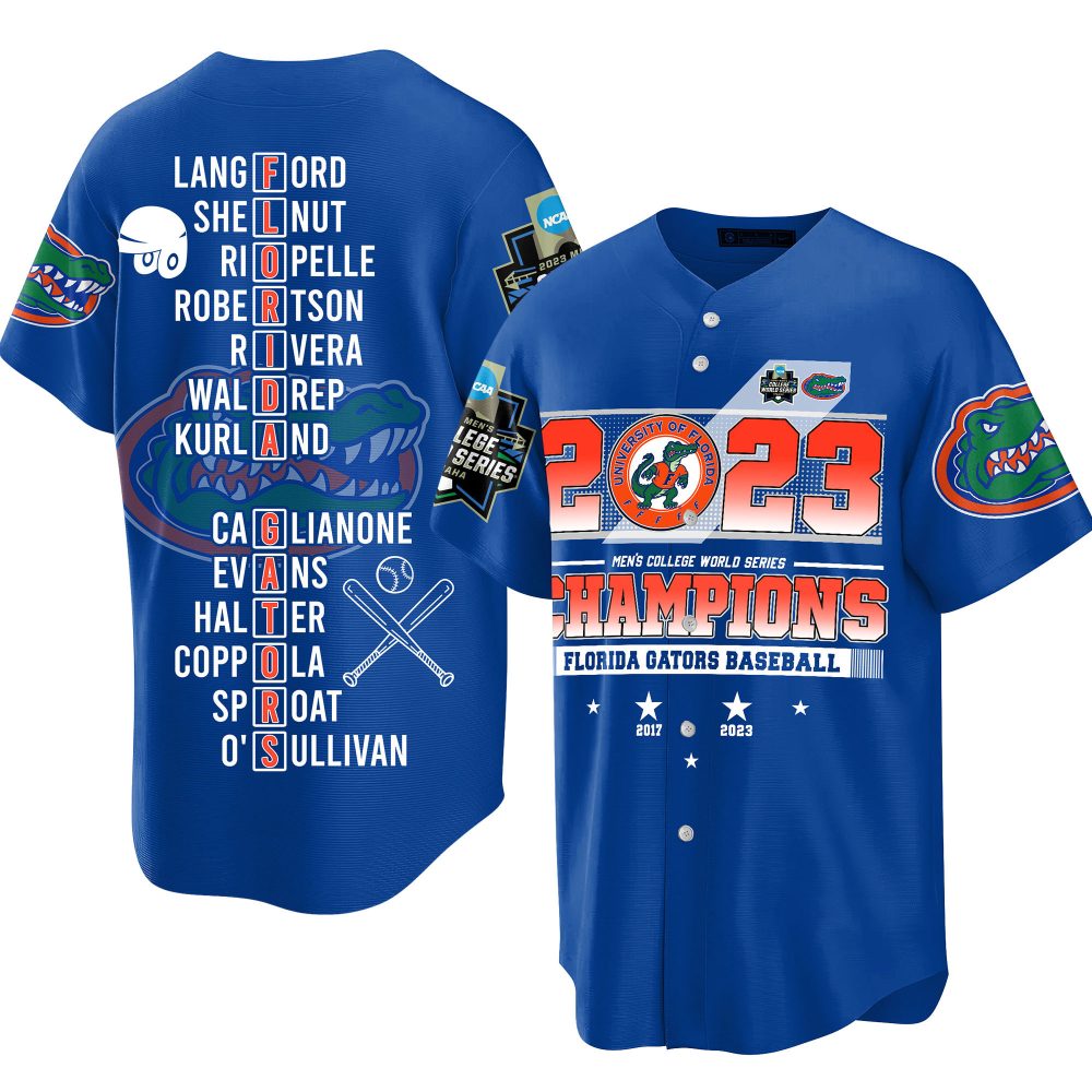 2023 Florida Gators Baseball Champions Jersey - Celebrate Victory In Style!