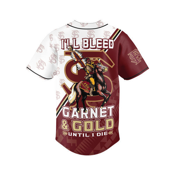 Seminoles Garnet &amp; Gold Baseball Jersey - Bold Team Spirit Apparel