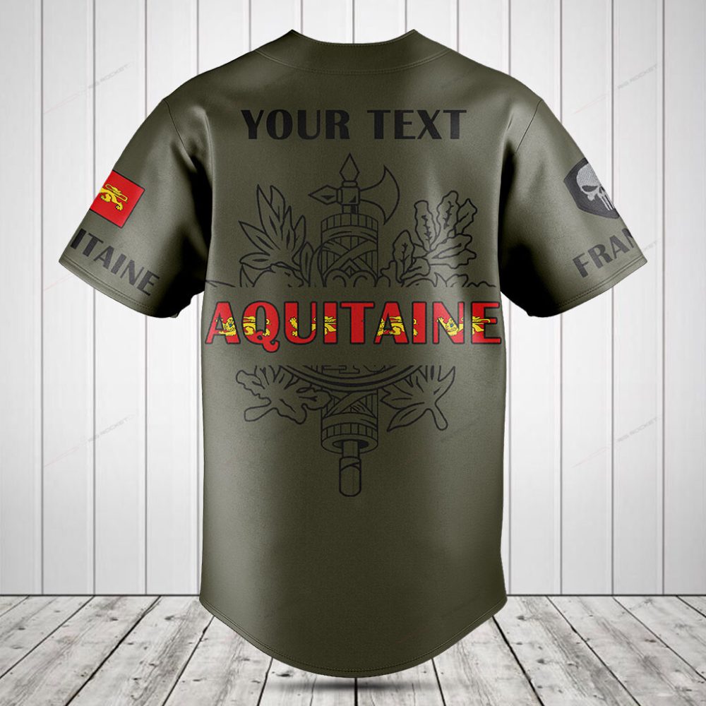 Stylish Aquitaine Baseball Jersey - Unique Design, High-Quality Fabric, Perfect Gift!