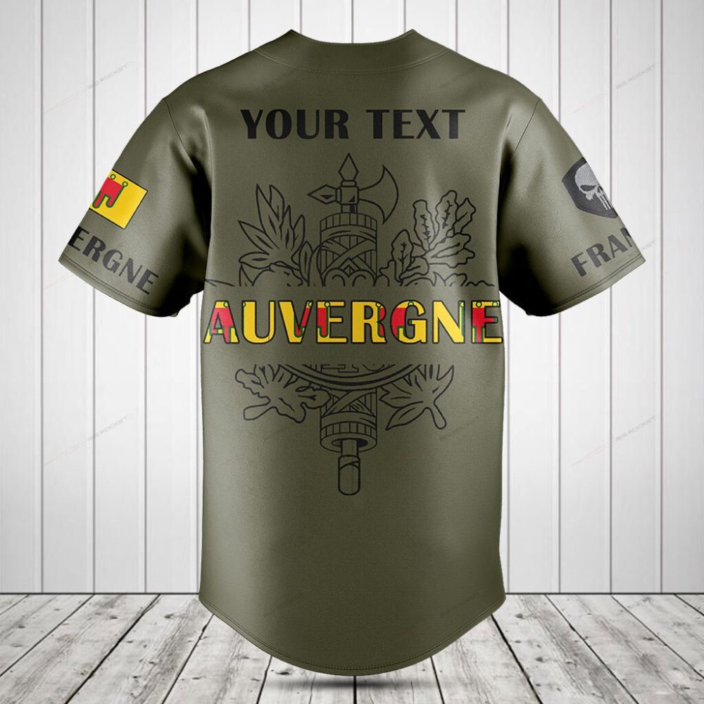 Stylish Auvergne Baseball Jersey - Bold Design, Premium Quality Sportswear