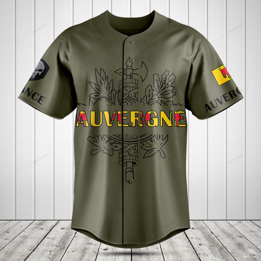 Stylish Auvergne Baseball Jersey - Bold Design, Premium Quality Sportswear