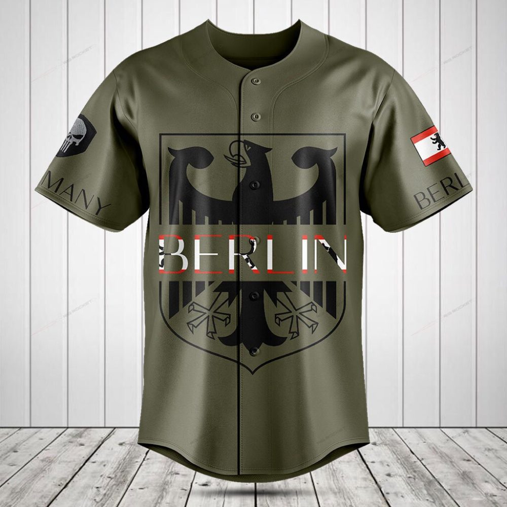 Berlin Eagle Baseball Jersey - Stylish Vintage Design, Premium Quality, Unisex Sportswear, Perfect Gift!