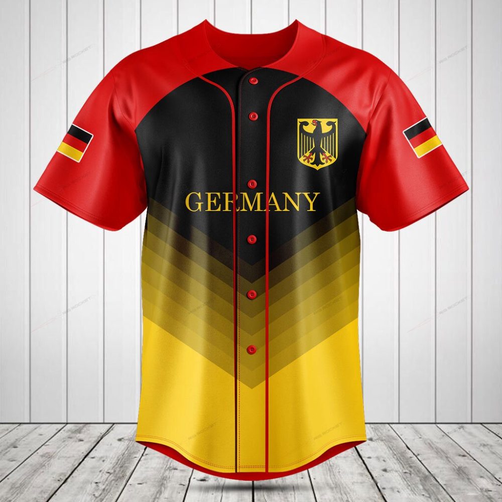 Germany Flag Baseball Jersey - Stylish &amp; Comfortable Sportswear For Fans