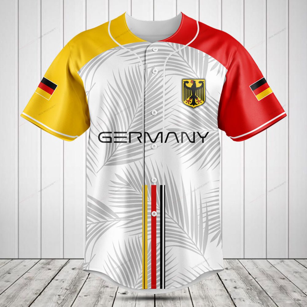 Germany Flag Baseball Jersey - Stylish Athletic Wear With Bold Design &amp; National Pride