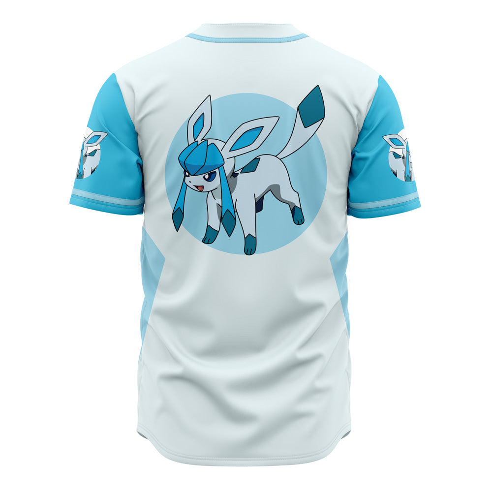 Glaceon Anime Baseball Jersey - Cool Blue Design For Fans - Unisex S-Xl