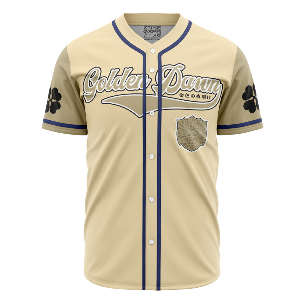 Golden Dawn Anime-Inspired Beige Baseball Jersey - Stylish &amp; Unique Sportswear For Fans
