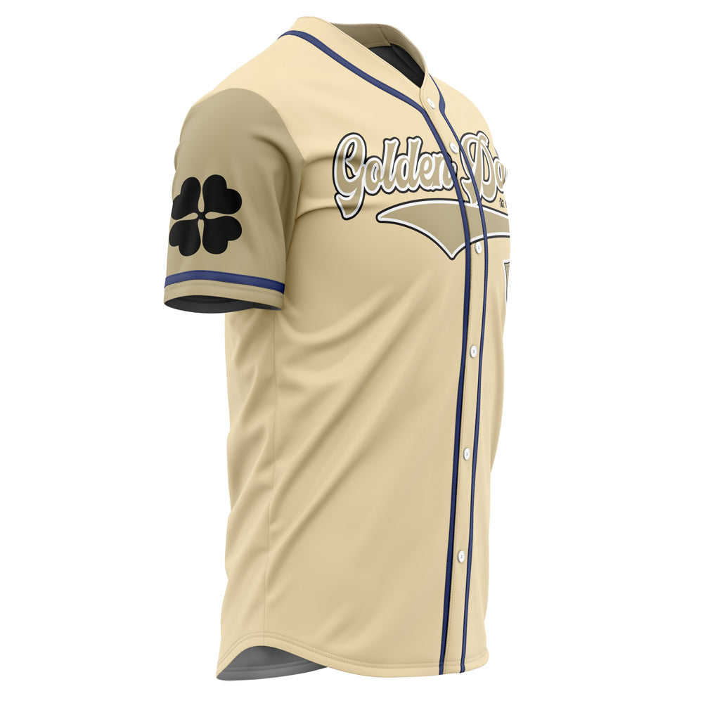 Golden Dawn Anime-Inspired Beige Baseball Jersey - Stylish &amp; Unique Sportswear For Fans