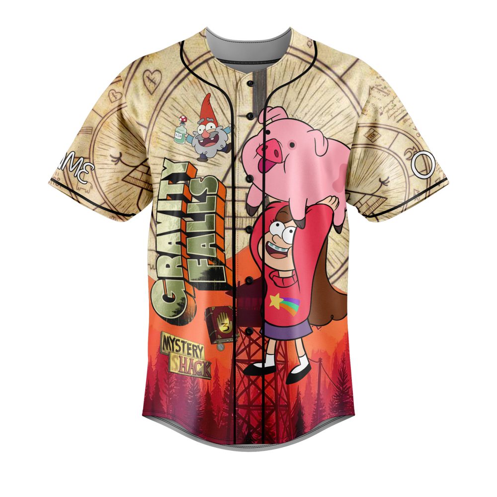 Gravity Falls Baseball Jersey - Mystery Shack Design , Unisex Cartoon Fan Gear , Fun &amp; Stylish Apparel