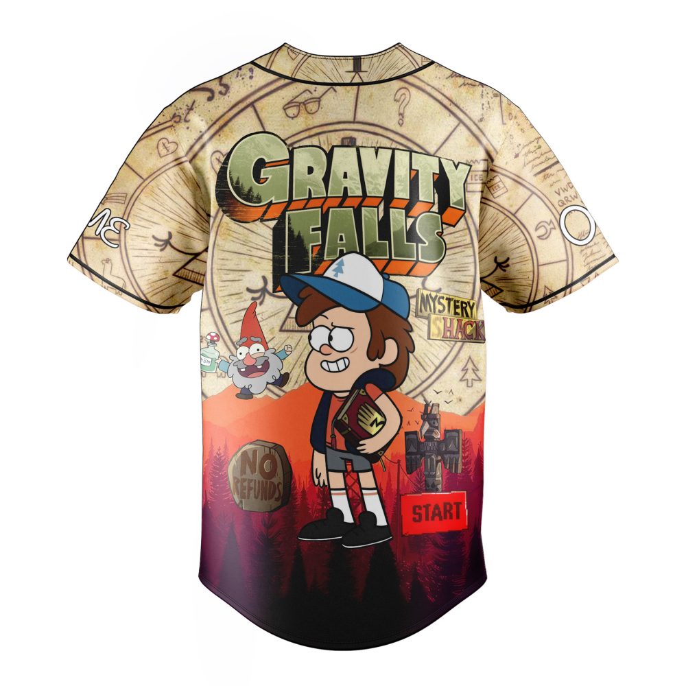 Gravity Falls Baseball Jersey - Mystery Shack Design , Unisex Cartoon Fan Gear , Fun &amp; Stylish Apparel