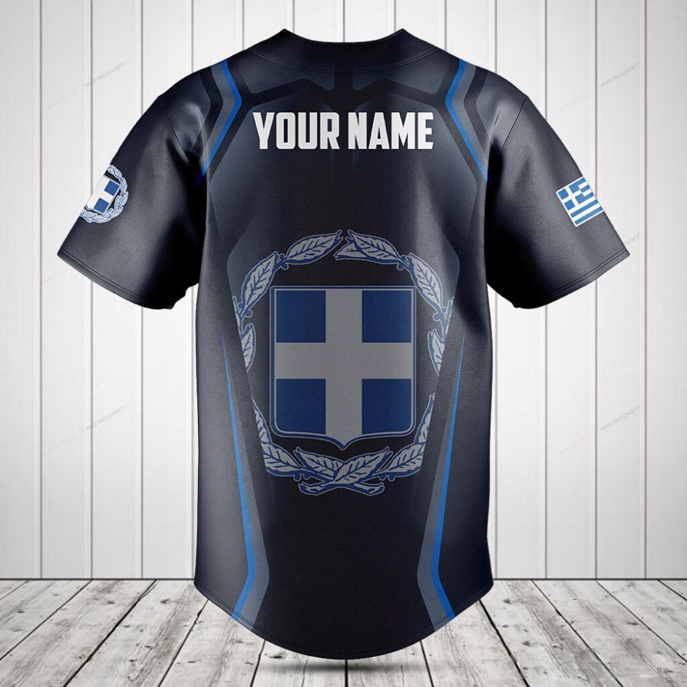 Men'S Greek Flag Baseball Jersey – Patriotic Design, Lightweight &amp; Comfortable Sportswear